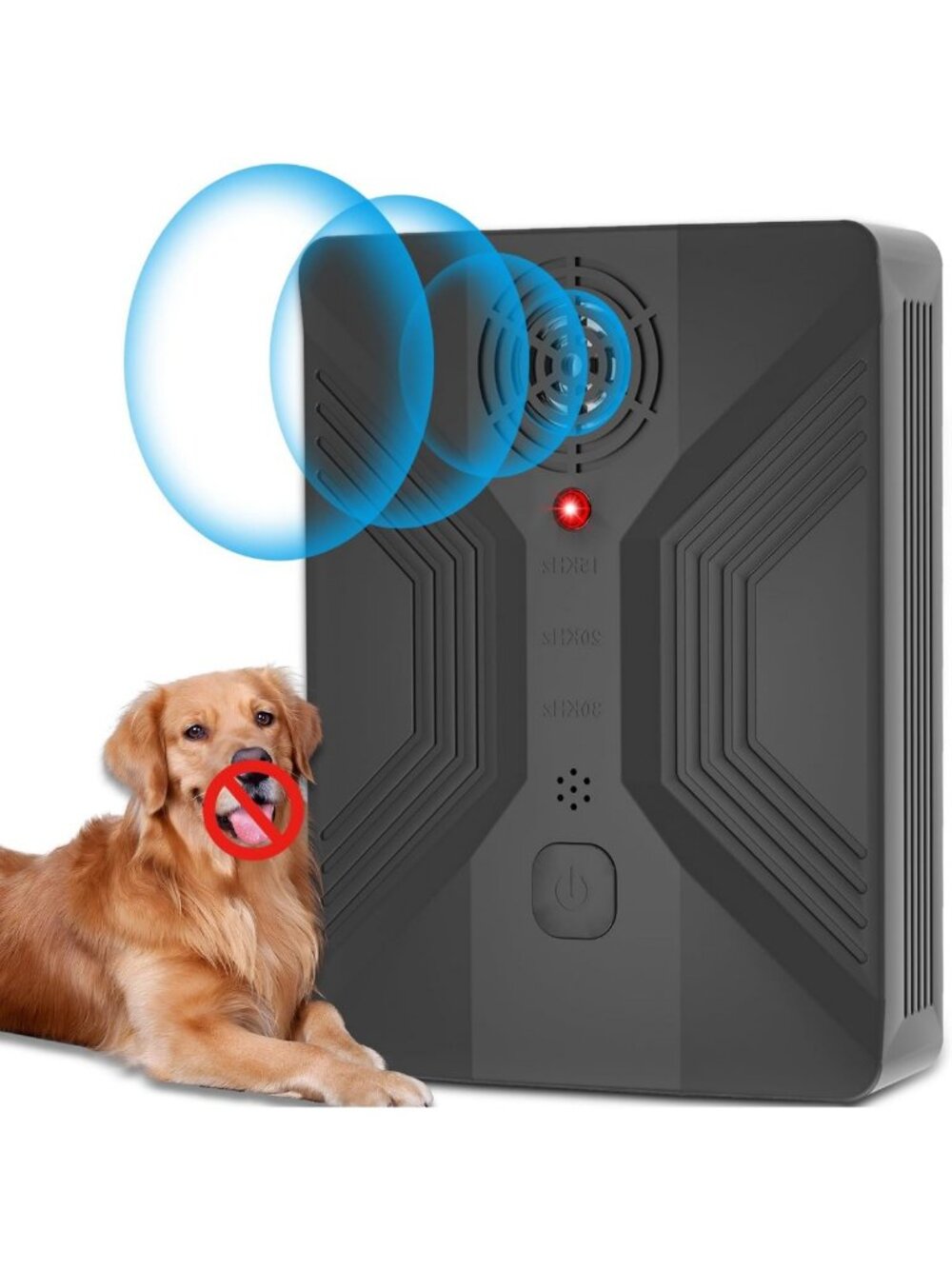 Ultrasonic Anti-Bark Device for Dogs - 50ft Range, 3 Training Modes, Bark